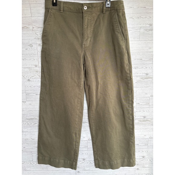 Everlane The Utility Straight-wide Leg Pants green size 12 - Picture 2 of 11